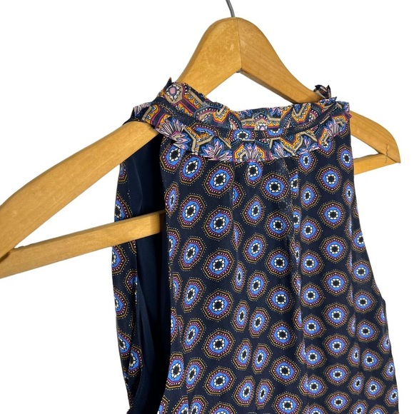 RAMY BROOK New York 100% Silk Popover Paisley Floral Print Sleeveless Blouse - Picture 5 of 9